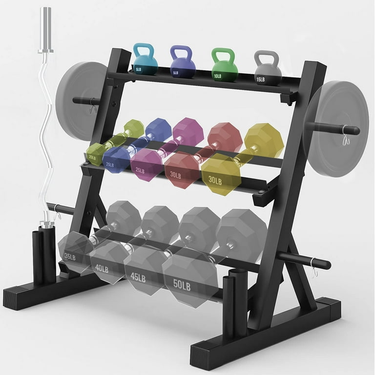 Dumbbell Rack Multifunctional Weight Stand for Home Gym Suitable for Storage of Dumbbell Weight Plates and Curl Bar Walmart