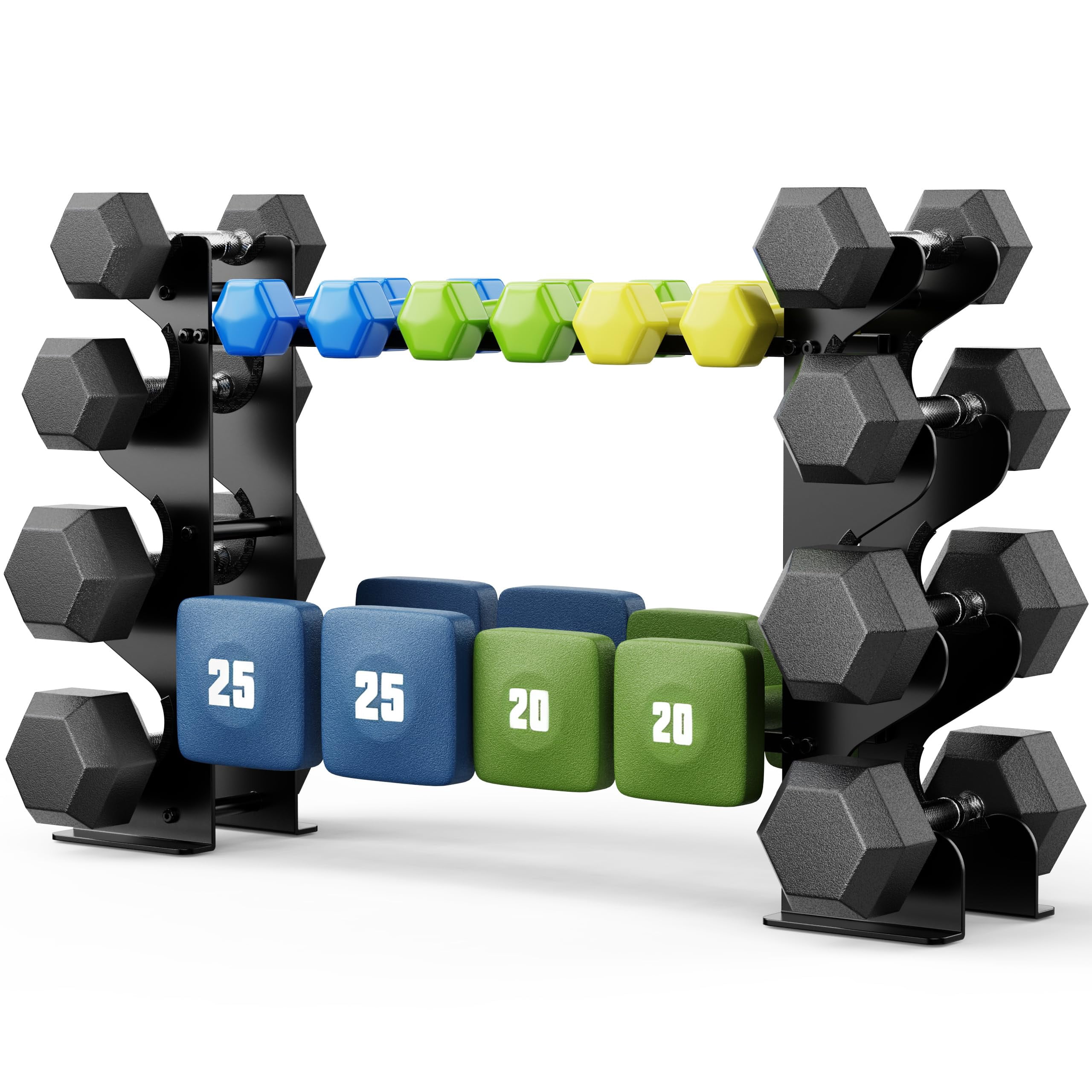 Dumbbell Rack Stand For Home Gym: Only Holder Dumbbells  Free Weights 400lb Capacity Heavy-duty Compact Storage Organizer