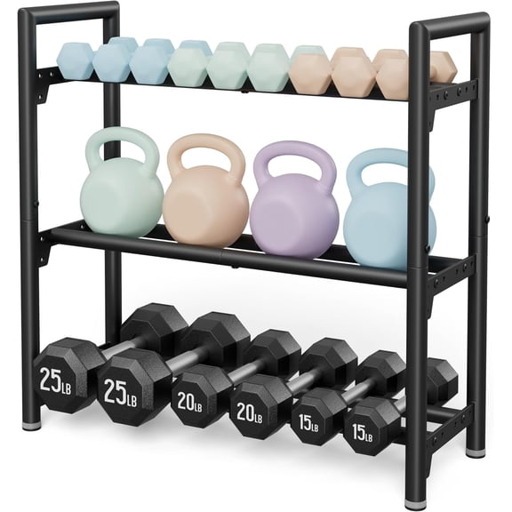 Dumbbell Rack Stand Only, 400LBS Capacity Weight Rack for Home Gym Storage, Adjustable Weight Storage Racks, Heavy-Duty Kettlebell Rack