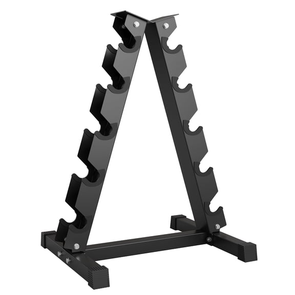Dumbbell Rack Stand Only, 480 Lbs Heavy Duty Steel, Rubber Guard & Non-Slip Base, Space Saving Design