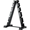 thumbnail image 1 of Dumbbell Rack Stand Only 5 Tier Weight Rack for Dumbbells Compact A-Frame Home Gym Space Saver Max Wight Capacity 480LB Black, 1 of 5
