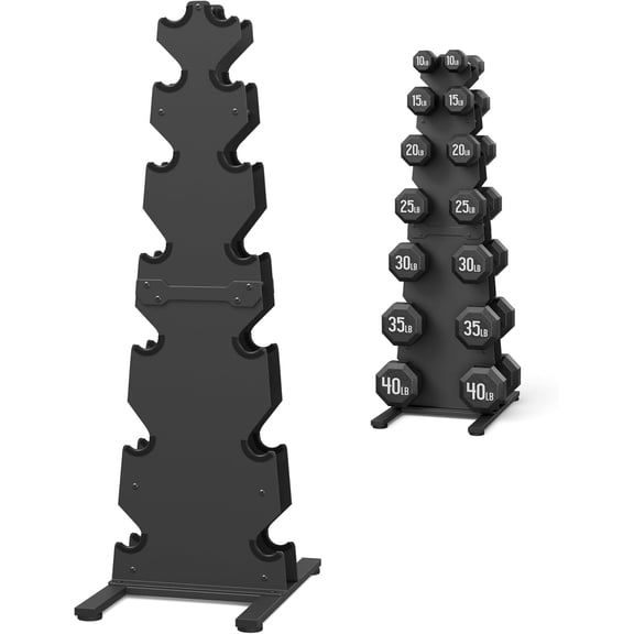 Dumbbell Rack Stand Only, 7-Tier | 5-Tier | 3-Tier Weight Rack for Dumbbells, Wide-Slot No-Interference Design, Solid Steel Construction Weight Holder for Home Gym, Dumbbell Storage Rack (Rack Only)