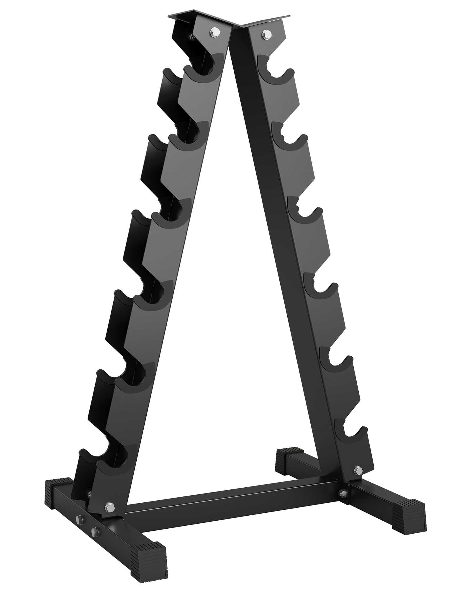 Dumbbell Rack Stand Only, Weight Rack Storage for Home Gym Dumbbells, Rubber Guard Protectors & Non-Slip Base, 480/800/1000 LB Heavy Duty Steel Space Saving Racks (5-Pair, 6-Pair, 3-Tier)