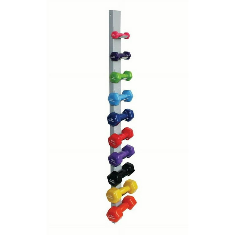 Dumbbell Rack Wall Mounted Holds 10 Dumbbells