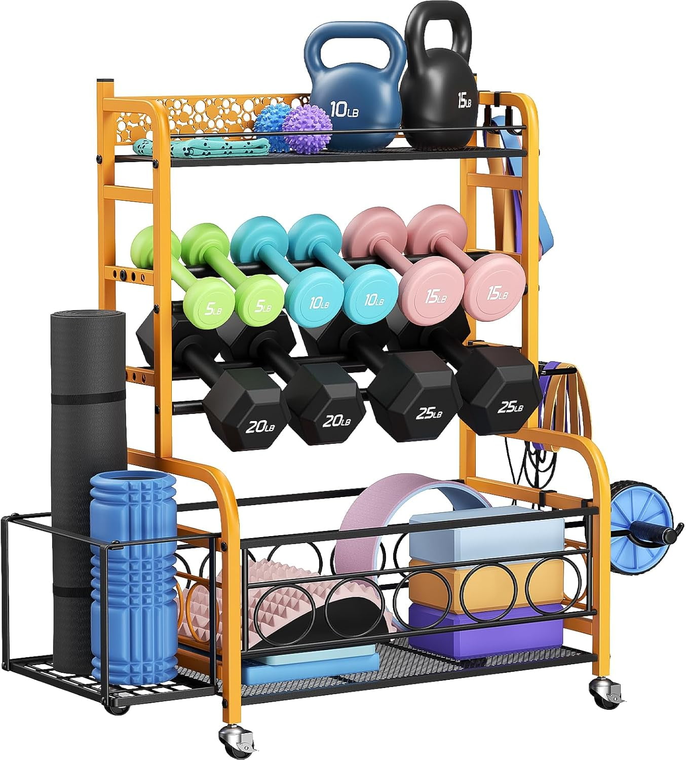 Weight Rack For Dumbbells, Dumbbell Rack Weight Stand, FONBEAR Home Gym Storage 550