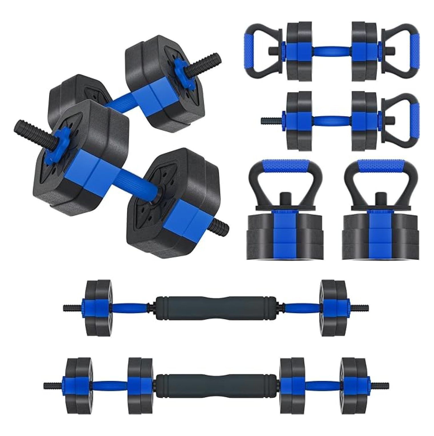 Dumbbell Sets Adjustable Weights, Free Weights with Connector, Non ...