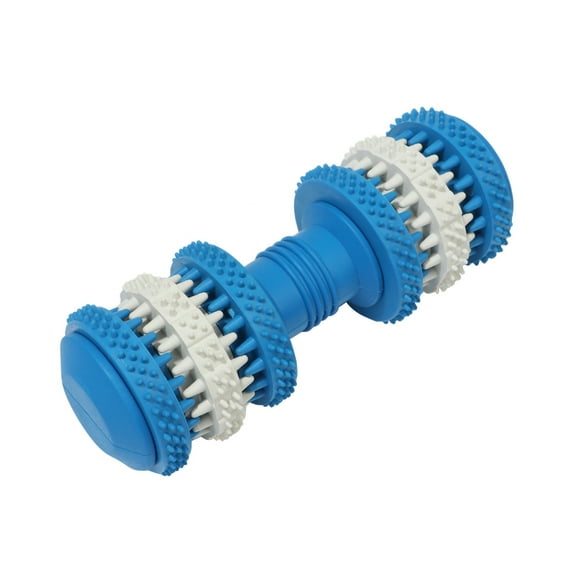 Dumbbell Shaped Cat Chewing Trainning Playing Toys , Made from Rubber Blue_S