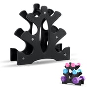 Dumbbell Stand, 3 Tier Triangular Small Dumbbell Rack Stand Hand Weight Rack for Women Home Gym Exercise Max Load 26 lbs Without Dumbbells, 9x8.8x3.3inch