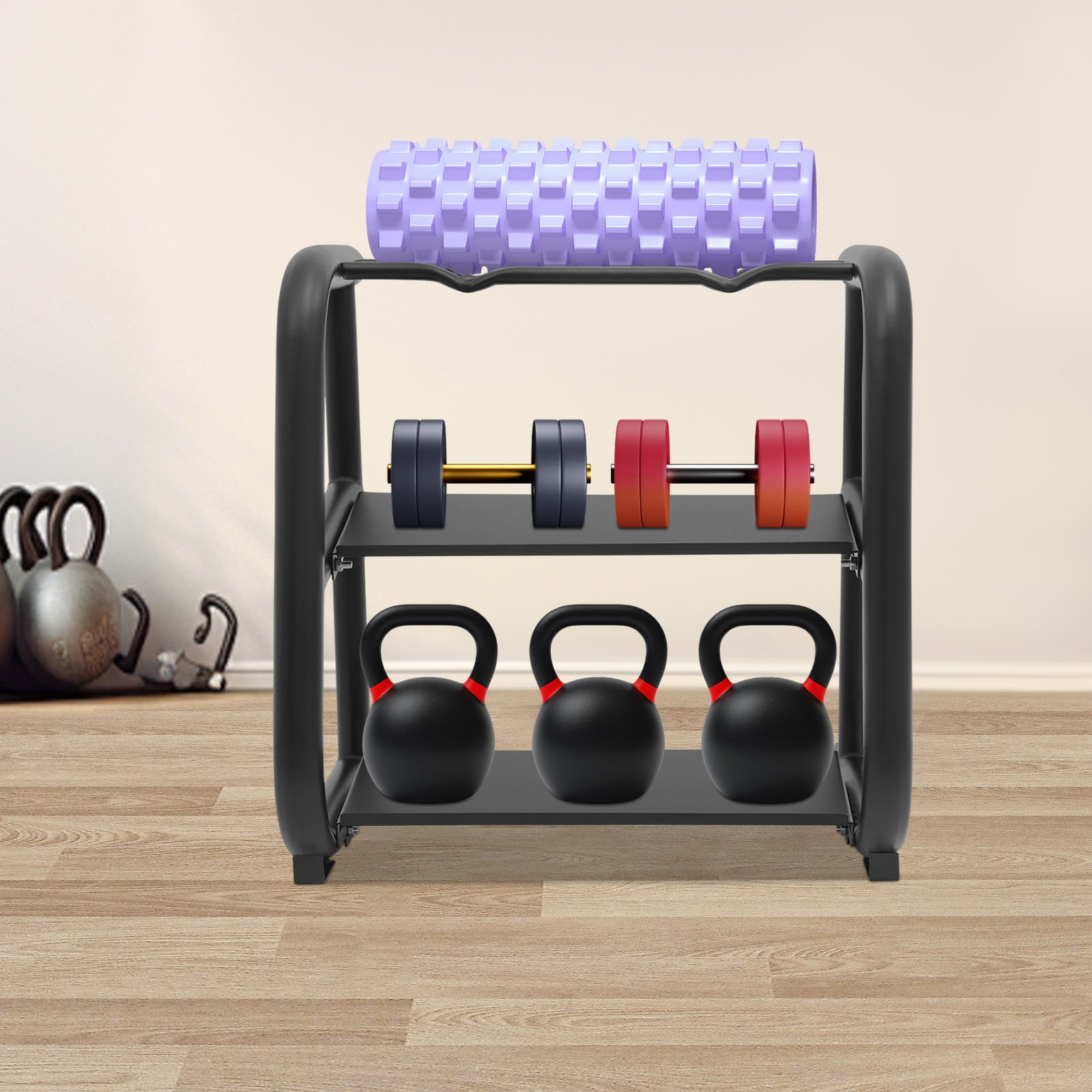 Dumbbell Stand Kettlebell Storage Rack Multifunctional Weight Stand Sturdy