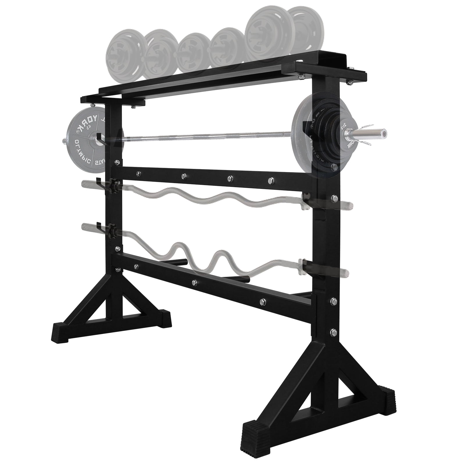 Dumbbell Storage Rack Stand, Multifunctional Barbell & Weight Plate Holder for Home Fitness