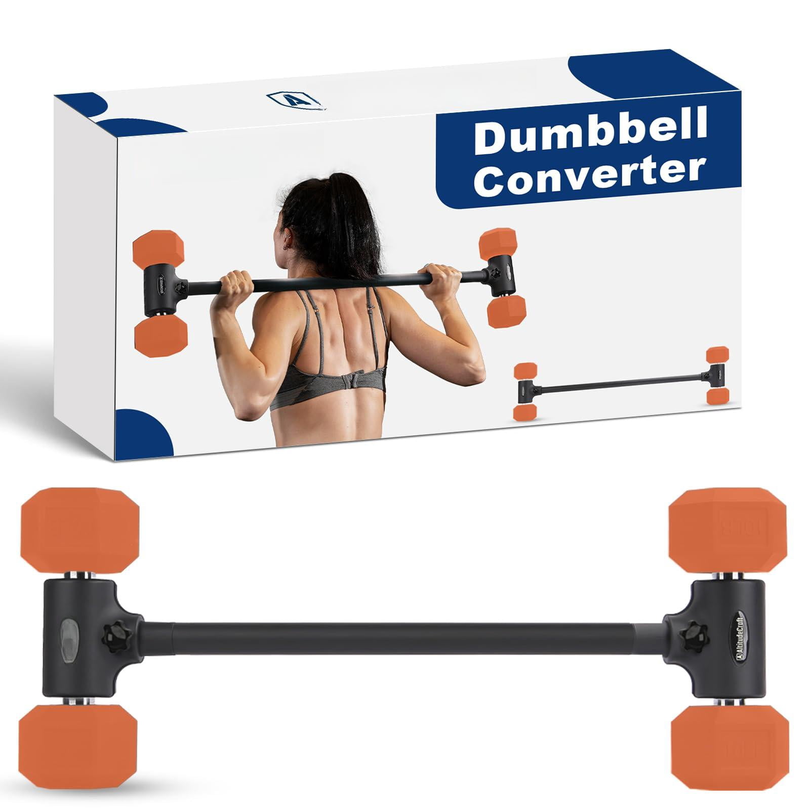 Dumbbell To Barbell Converter  Transform Dumbbells Bar For Home Gym Adjustable 200 Lb Capacity