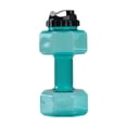 thumbnail image 1 of Dumbbell Water Bottle 2.2L – Portable Gym & Fitness Sports Bottle for Workout Hydration, See-Through Design - Green, 1 of 6