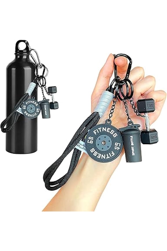 Dumbbell Weights Keychain, Bag Purse Charms Gift for fitness Women and Men, Cute Mini Car Key Chains Accessories for Gym(x)