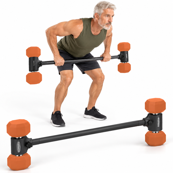 Dumbbell to Barbell Converter for Home Gym, 200 Lb Capacity, Fits Standard and Adjustable Dumbbells