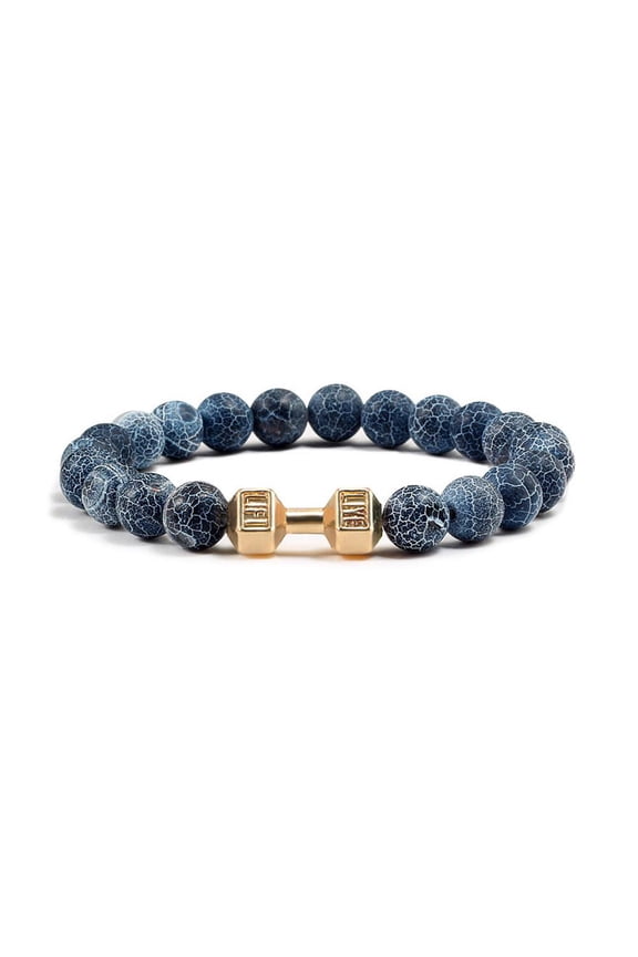 Dumbell Bracelet,Weighted Bracelet For Men,8mm Lava Rock Bracelet Natural Stone Stretch Bracelet Bead Bracelet,Fitness Yoga Barbell Dumbbell,Volcanic Rock Anxiety Bead Bracelet for Men Women U4U5