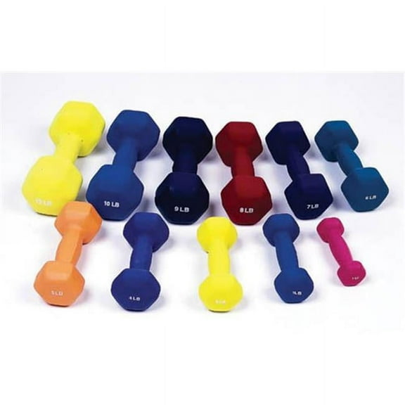Dumbell Weights Color Neoprene Coated 3 Lb