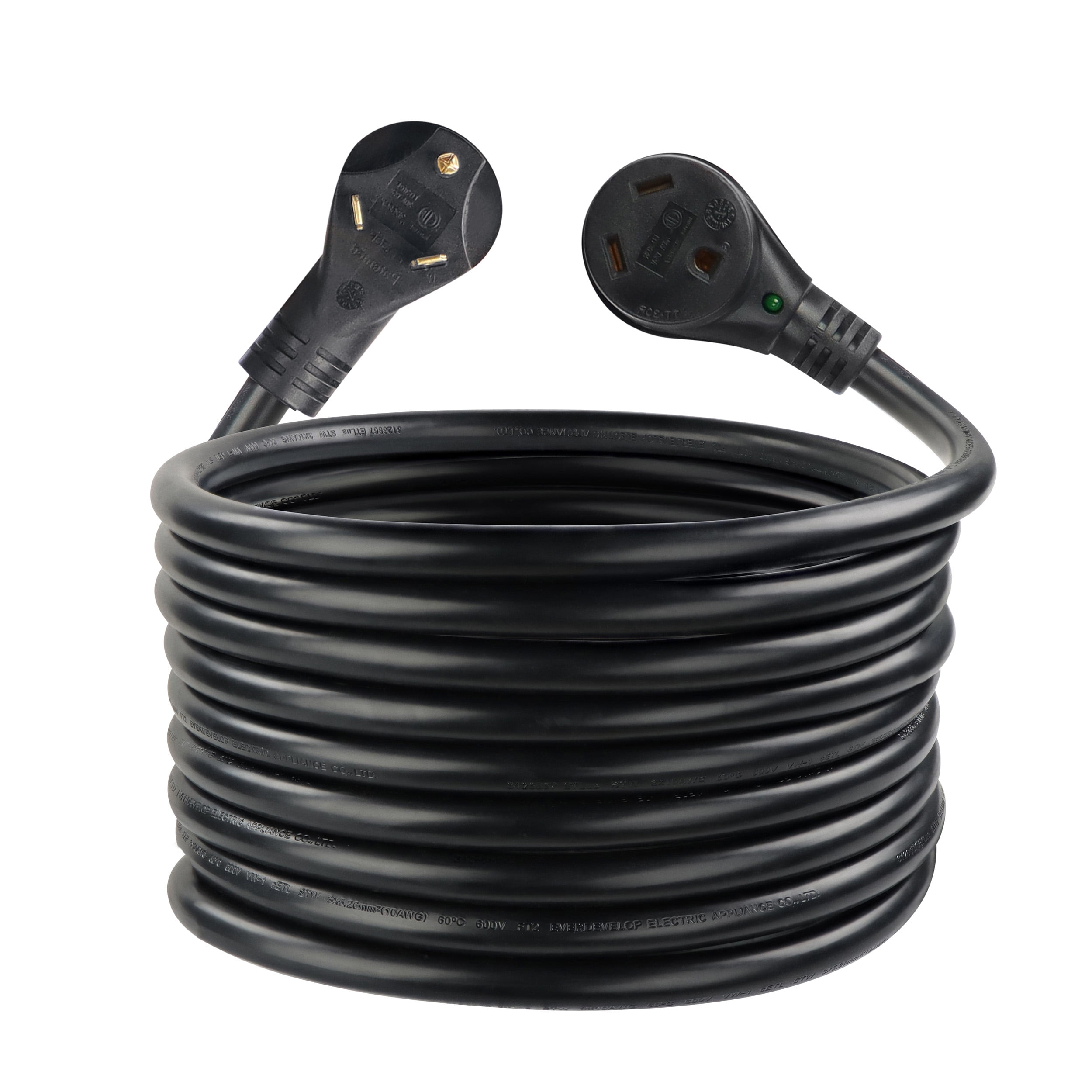 Dumble 30 AMP RV 10' Cord Power Cable, Black, 5678 - Walmart.com