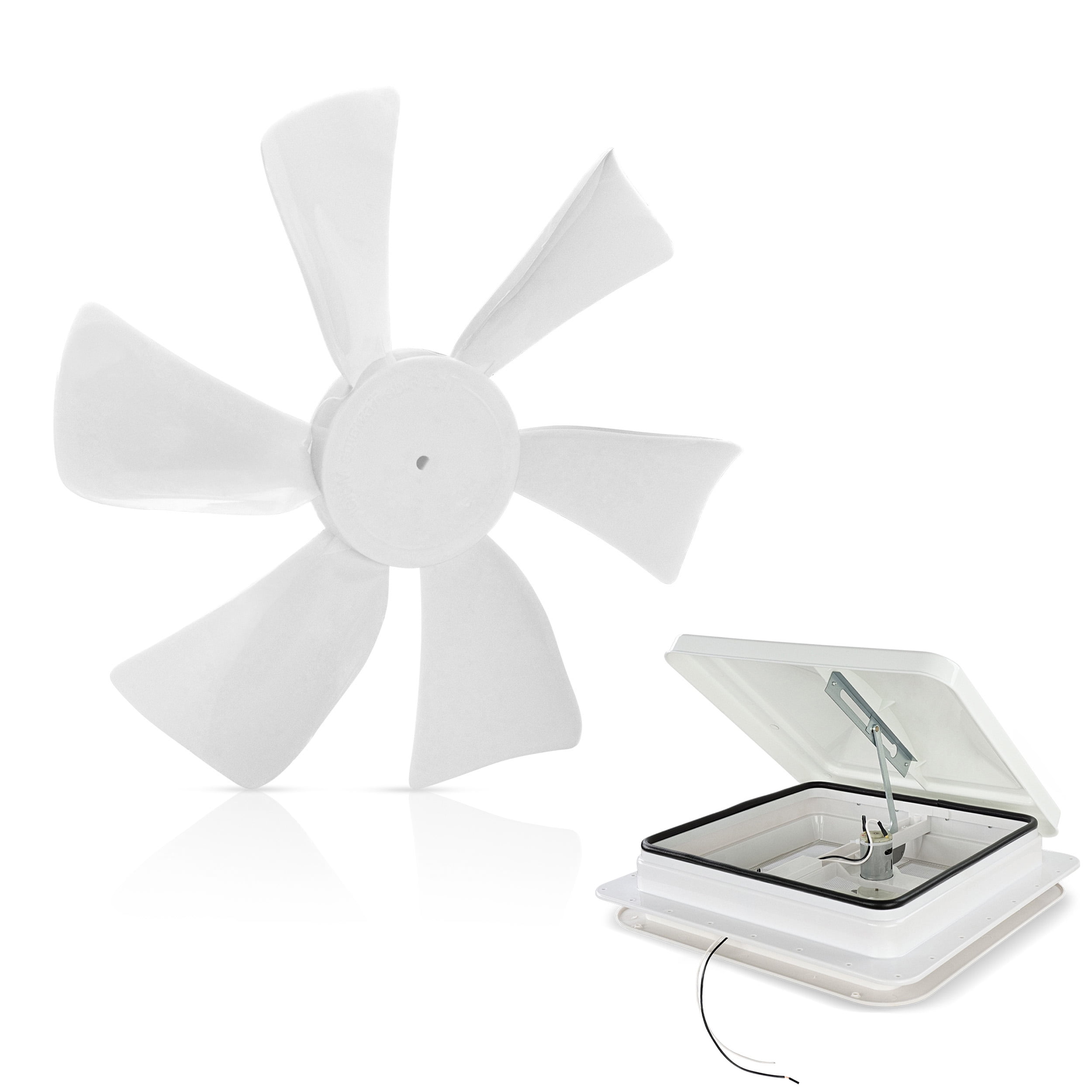 Dumble | Fan Blades Replacement with D-Bore – 6” Inch White RV Bathroom ...