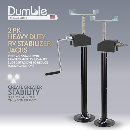 Dumble Heavy Duty RV Stabilizer Jacks for Travel Trailer 2pk Upgraded