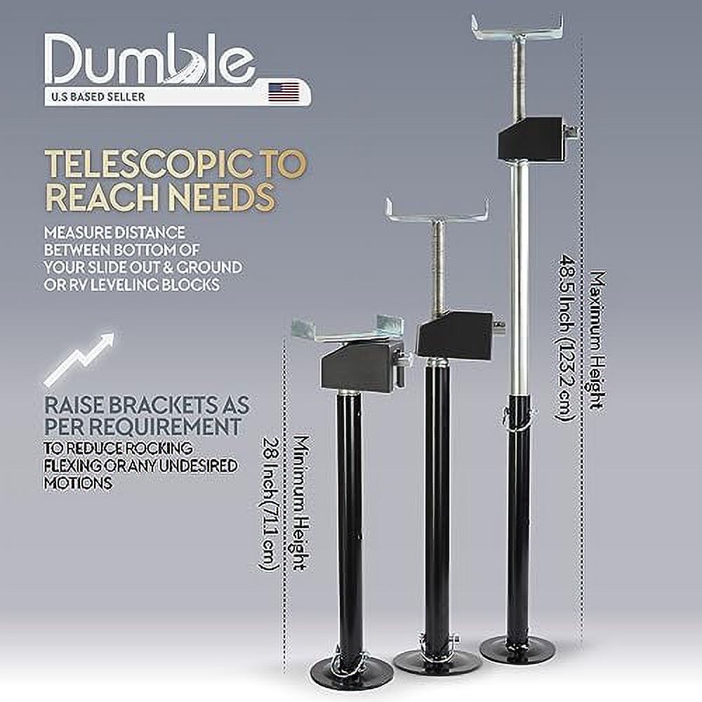 Dumble Heavy Duty RV Stabilizer Jacks for Travel Trailer 2pk Upgraded