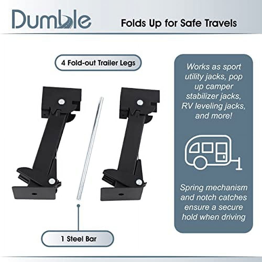 Dumble RV Stabilizer Jacks 2pk 1300lb Cap Attachable Telescoping