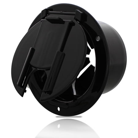 Dumble | Round Electric Cable Hatch for 50 Amp Camper and RV Cord, Black