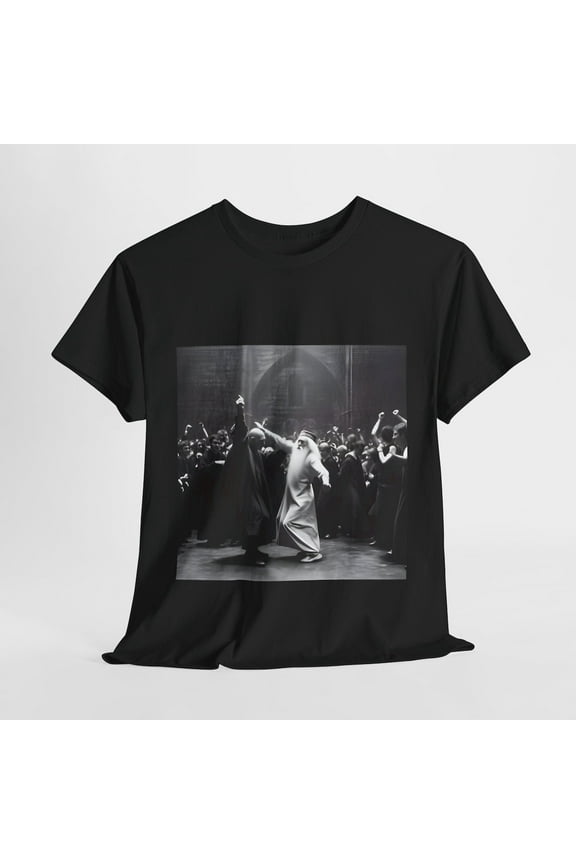 Dumbledore and Voldemort Dancing Unisex T Shirt, Humorous Hogwarts Print Graphic Tee, Harry Potter Funny Shirt