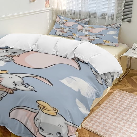 Dumb-0 3 Piece Comforter Bedding 1 Set Super Soft Quilt Cover with 2 Pillowcases Funny Merch Movie Fans Gifts for Girls Boys Kids Adults 79"×90"