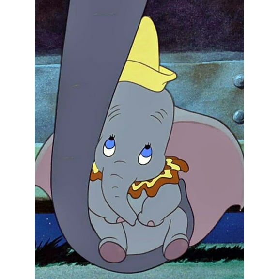 Dumbo 5D Diamond Art Kits DIY Full Drill Round Diamond Painting Kits for Adults Crystal Rhinestone Diamond Kits for Home Decor (12x16In)