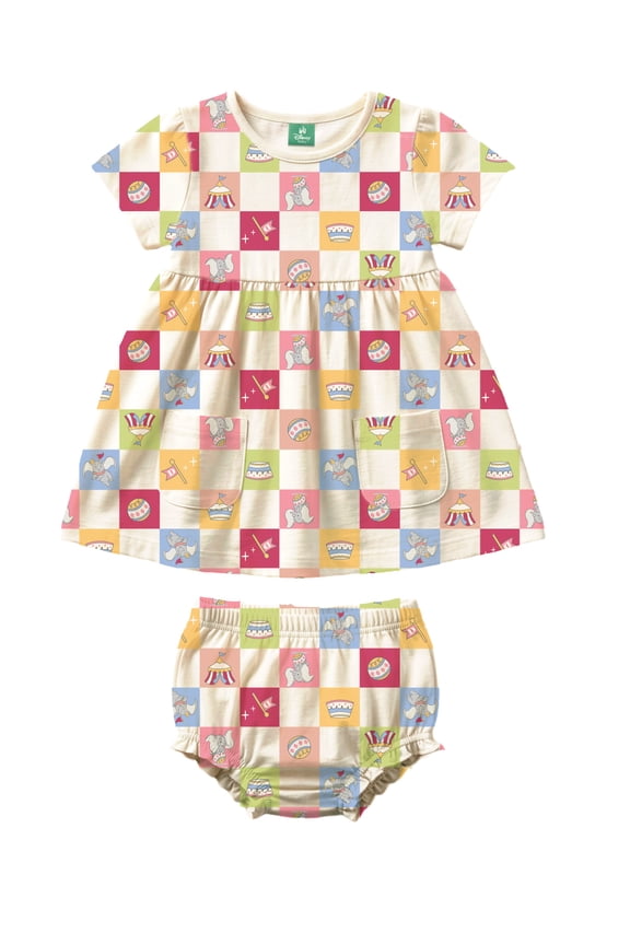 Baby Girl Viscose French Terry Dress and Panty Set, Sizes 0-24 Months