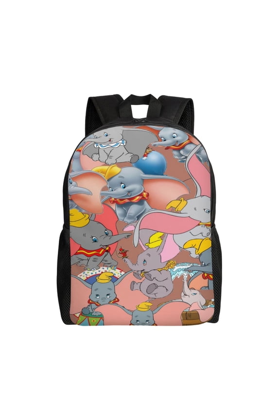 Dumbo Backpack Cartoon Casual Students Laptop Bags Bookbag Lightweight Travel School Shoulder Bag Daypack