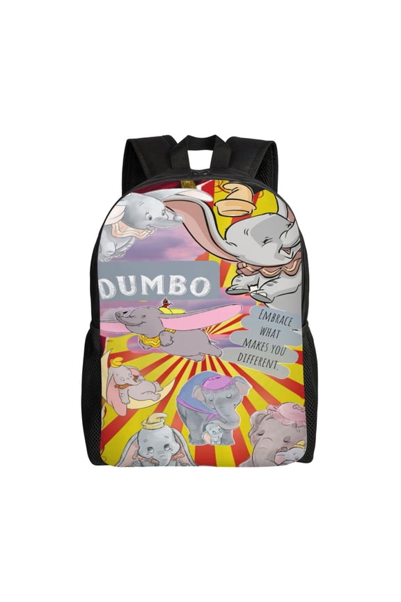Dumbo Backpack Cartoon Casual Students Laptop Bags Bookbag Lightweight Travel School Shoulder Bag Daypack