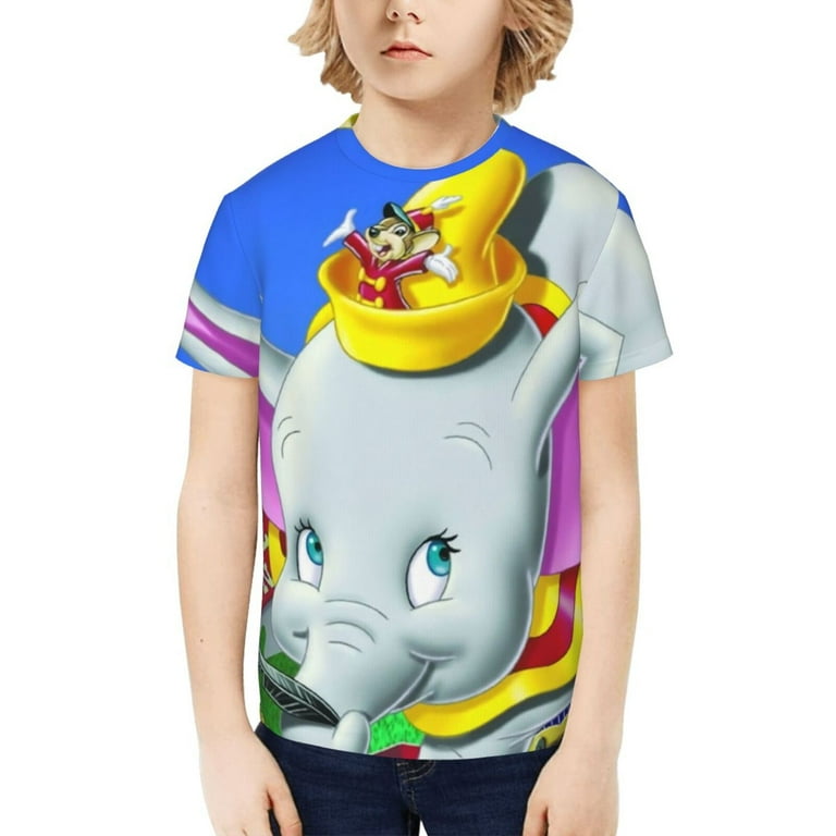 トップス thetoe Dumbo Short Sleeve Shirt Dumbo Boys Girls Teens T Shirt Graphic Print Casual Short Sleeve