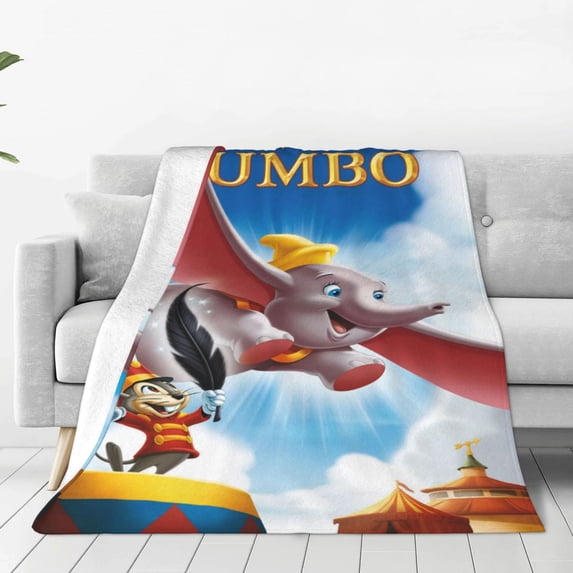 Dumbo Fleece Blanket Soft Cozy Throw Blanket 40"X30", Lightweight Fuzzy Comfy Flannel Blanket Warm Plush Throw Blankets For Couch, Sofa, Bed