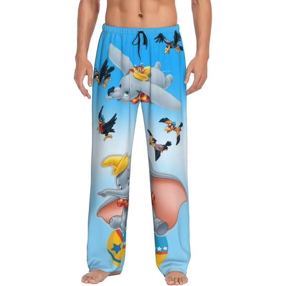 Dumbo Mens Pajama Pants Ultra Soft Comfy Lounge Sleep Pants Print Loose Casual Bottoms Loungewear
