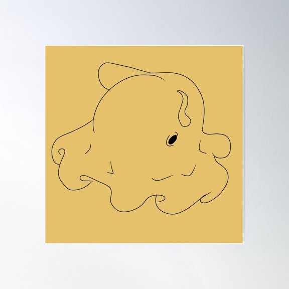 Dumbo Octo Poster Wall Art, Modern Wall Decor For Living Room Bedroom, 30x30 UNFRAMED