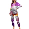 thumbnail image 1 of Dumbo Women Men Pajamas Zipper Onesie Jumpsuit Hooded One Piece Sleepwear, 1 of 8