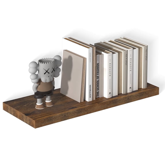 Dumekko 12 Inch Deep Floating Shelves for Wall, 30" W x 12" D x 1.2" H 1 Pack Floating Shelves Large Storage Space Wall Mount Shelf for Living Room, Kitchen, Bathroom, Rustic Brown