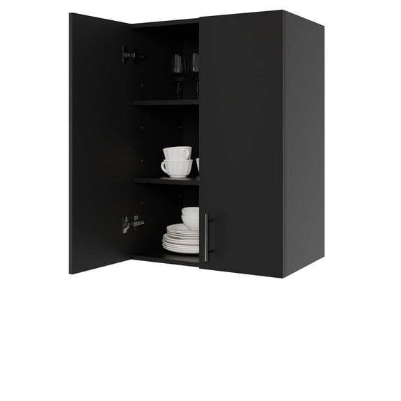 Dumekko 24 x 33 Inch Wall Cabinet set of 1, Kitchen Wall Mounted Wooden Storage Cabinet, Double Door Cabinet with Soft Close, Adjustable Shelf, for Kitchen, Garage, Laundry, Bathroom, White