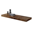 thumbnail image 1 of Dumekko Large Floating Shelves for Wall Set of 1 Wooden Wall Shelves 36 in x 12.75 in x 2 in Room Decor Long Shelf with Invisible Wall Mount Bracket for Bedroom, Kitchen, Living Room, Rustic Brown, 1 of 8