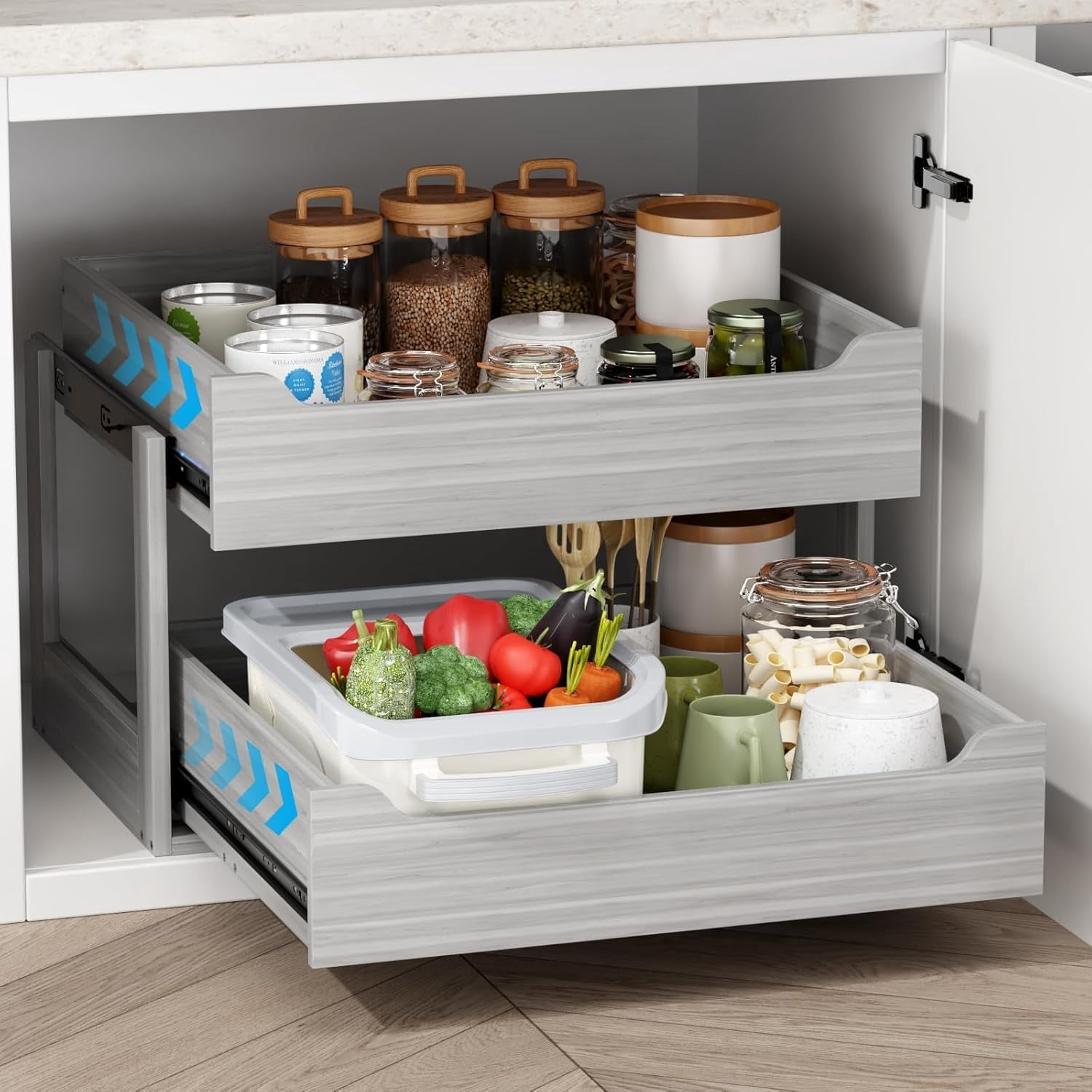 Dumekko Pull Out Drawers For Cabinets, 25