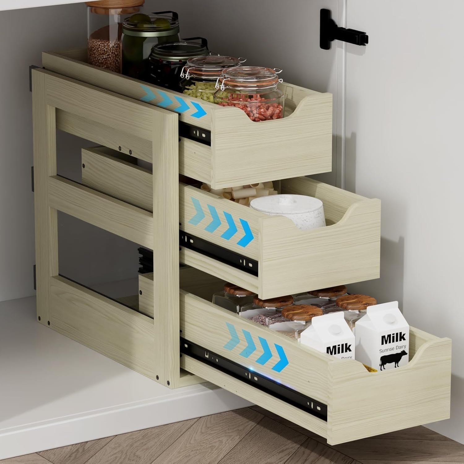 Dumekko Pull Out Drawers For Cabinets, 9.7