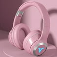 thumbnail image 1 of Dumesh Bluetooth 5.3 wireless headphones, RGB lighting effect noise-cancelling gaming headphones for Cell Phone, PC, Laptop, Suitable for School, Workouts, Listening Music, and Gaming, 1 of 3