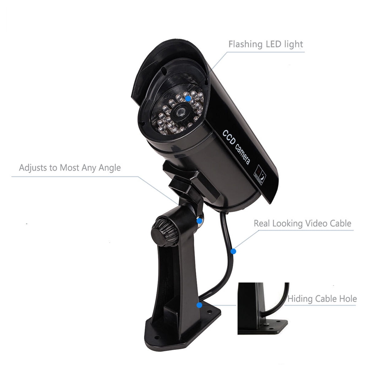 Dummy Camera Fake Security CCTV Dome Camera with Flashing Red LED Light