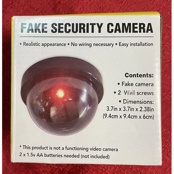 Dummy Camera Fake Security Cctv Dome Camera With Flashing Red Led Light
