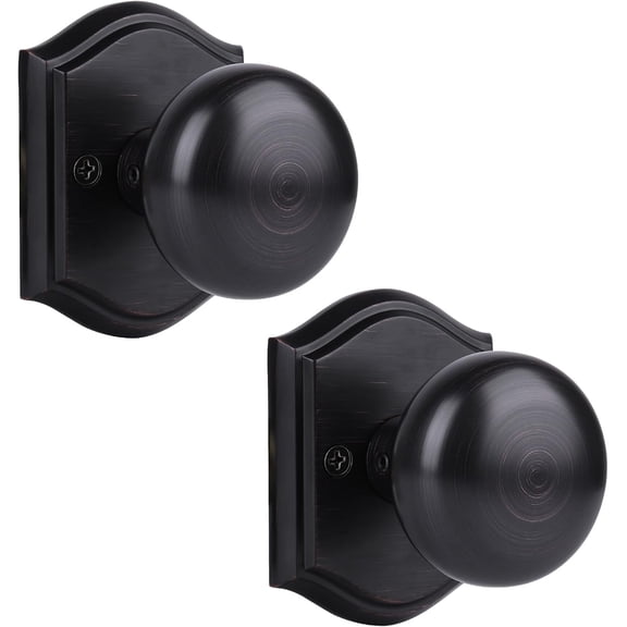 Dummy Door Knob Interior, Oil Rubbed Bronze, Zinc Alloy