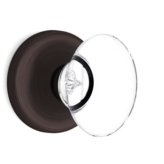 Dummy Oval Egg Crystal Door Knobs Venetian Bronze Round Rosette