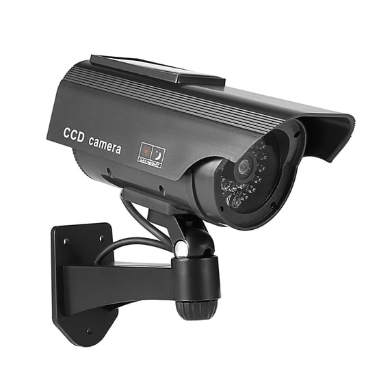 Dummy Security Camera Outdoor, Fake Dome Camera with Flashing Red Led, Weatherproof Simulated Surveillance for Home or Business Use