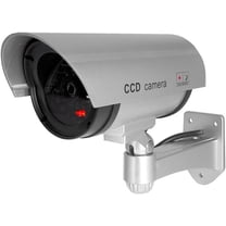 Dummy Security Camera, Solar Powered Fake Surveillance Camera with Flash LED ,Indoor Outdoor Use Good for Home, Office, Shop, Garage(Black)