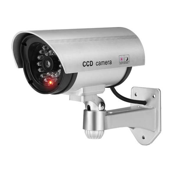 Dummy Security Camera, Weatherproof, 360 Adjustable, with LED Light